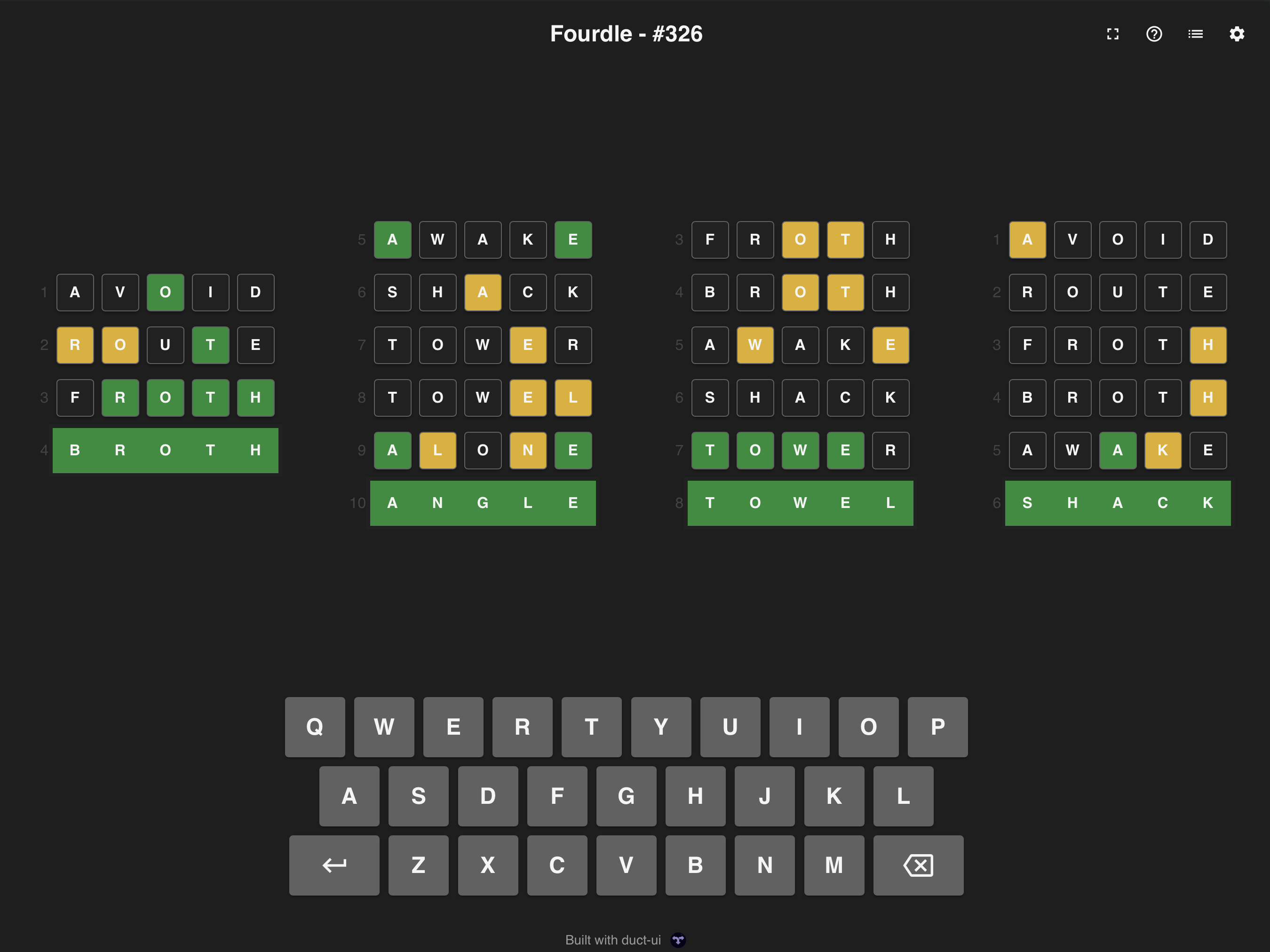 Real-World Duct UI: Granular State Management in a Word Game